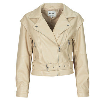 Giacca in pelle donne Only  ONLRAVEN  Beige