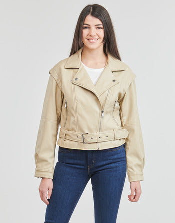 Giacca in pelle donne Only  ONLRAVEN  Beige