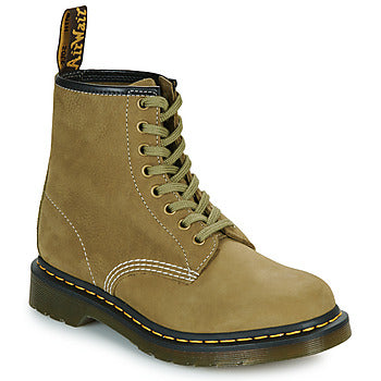 Stivaletti donne Dr. Martens 1460 Muted Olive Tumbled Nubuck+E.H.Suede Kaki