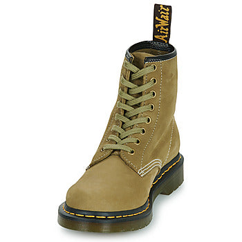 Stivaletti donne Dr. Martens 1460 Muted Olive Tumbled Nubuck+E.H.Suede Kaki