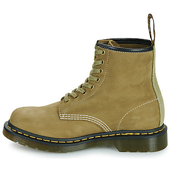 Stivaletti donne Dr. Martens 1460 Muted Olive Tumbled Nubuck+E.H.Suede Kaki