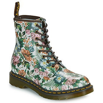 Stivaletti donne Dr. Martens 1460 W Multi Floral Garden Print Backhand Multicolore