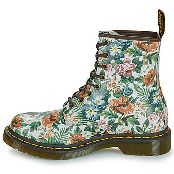 Stivaletti donne Dr. Martens 1460 W Multi Floral Garden Print Backhand Multicolore