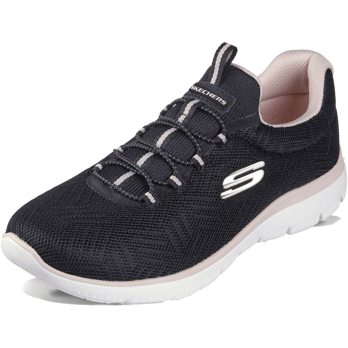 Skechers Summits Artistry Chic, Scarpe Sportive Donna - Nero/Rosa