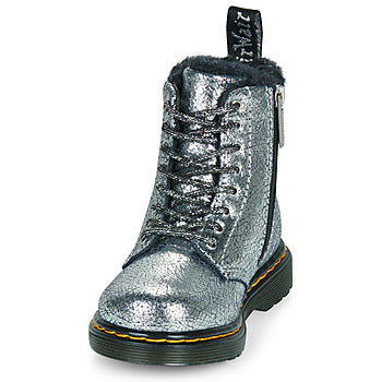 Stivaletti bambini ragazza Dr. Martens 1460 Serena T Silver Distressed Foil Argento