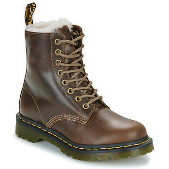 Stivaletti donne Dr. Martens 1460 Pascal Serena Dark Khaki Orleans Marrone