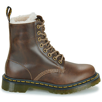 Stivaletti donne Dr. Martens 1460 Pascal Serena Dark Khaki Orleans Marrone