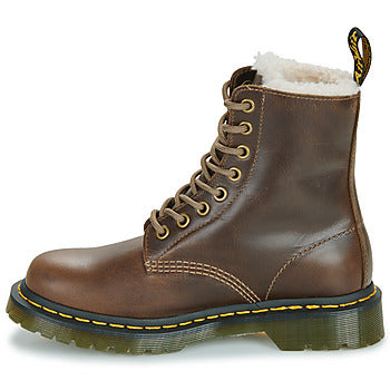 Stivaletti donne Dr. Martens 1460 Pascal Serena Dark Khaki Orleans Marrone