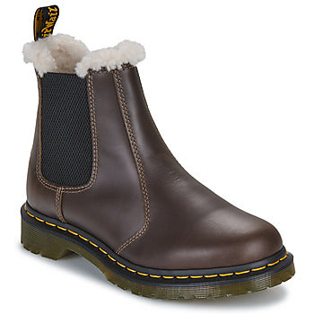 Stivaletti donne Dr. Martens 2976 Leonore Dark Khaki Orleans Marrone