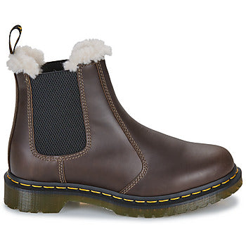 Stivaletti donne Dr. Martens 2976 Leonore Dark Khaki Orleans Marrone