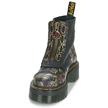 Stivaletti donne Dr. Martens Sinclair Decayed Roses Classic Tumbled Nappa Nero