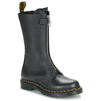 Stivali donne Dr. Martens 1B99 Front Zip Black Wanama Black Milled Nappa Nero