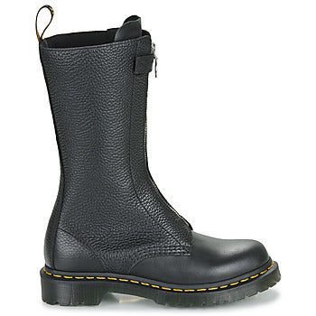 Stivali donne Dr. Martens 1B99 Front Zip Black Wanama Black Milled Nappa Nero