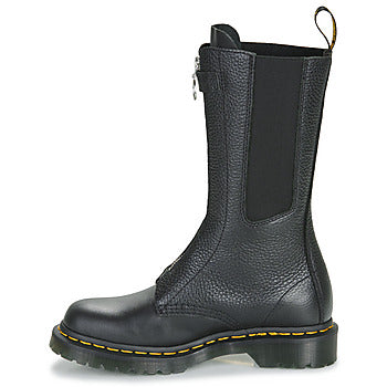 Stivali donne Dr. Martens 1B99 Front Zip Black Wanama Black Milled Nappa Nero