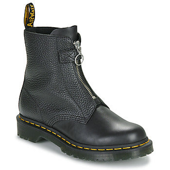 Stivaletti donne Dr. Martens 1460 Pascal Frnt Zip Black Wanama Black Milled Nappa Nero