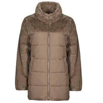 Piumino donne Only  ONLWANJA FUR PUFFER MIX COAT CC OTW  Marrone