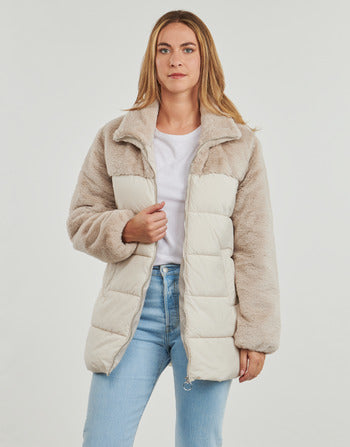 Piumino donne Only  ONLWANJA FUR PUFFER MIX COAT CC OTW  Beige