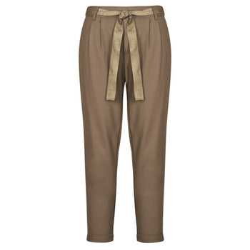 Pantalone Chino donne Only  ONLRITA LOOSE CHECK LYREX BELT PANT TLR  Marrone