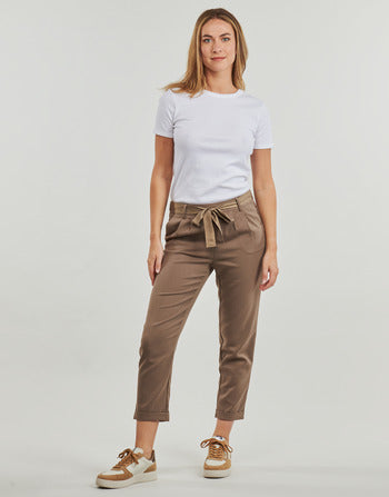 Pantalone Chino donne Only  ONLRITA LOOSE CHECK LYREX BELT PANT TLR  Marrone