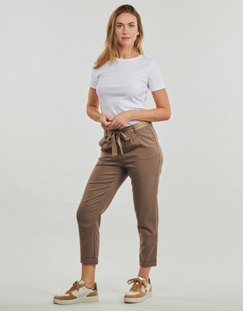 Pantalone Chino donne Only  ONLRITA LOOSE CHECK LYREX BELT PANT TLR  Marrone