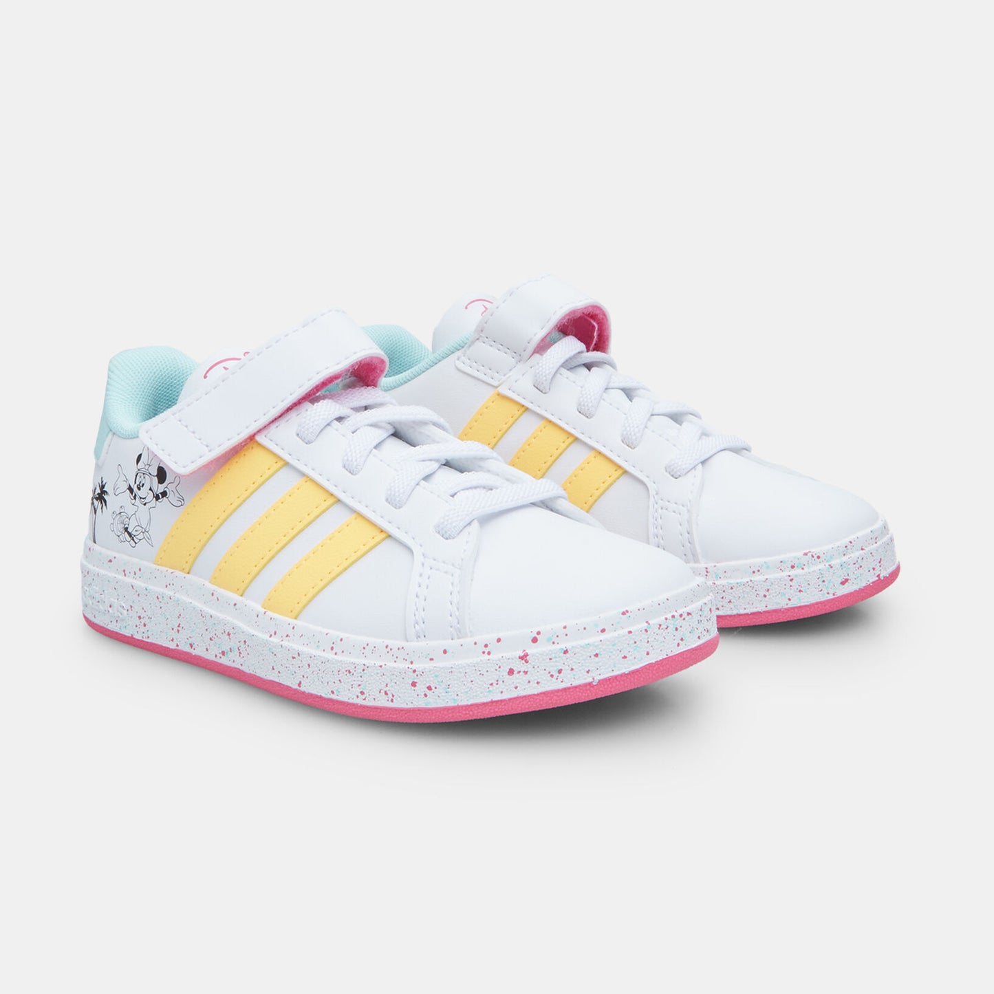 Adidas Grand Court Minnie EL K, Sneaker Bambini - Bianco, Giallo