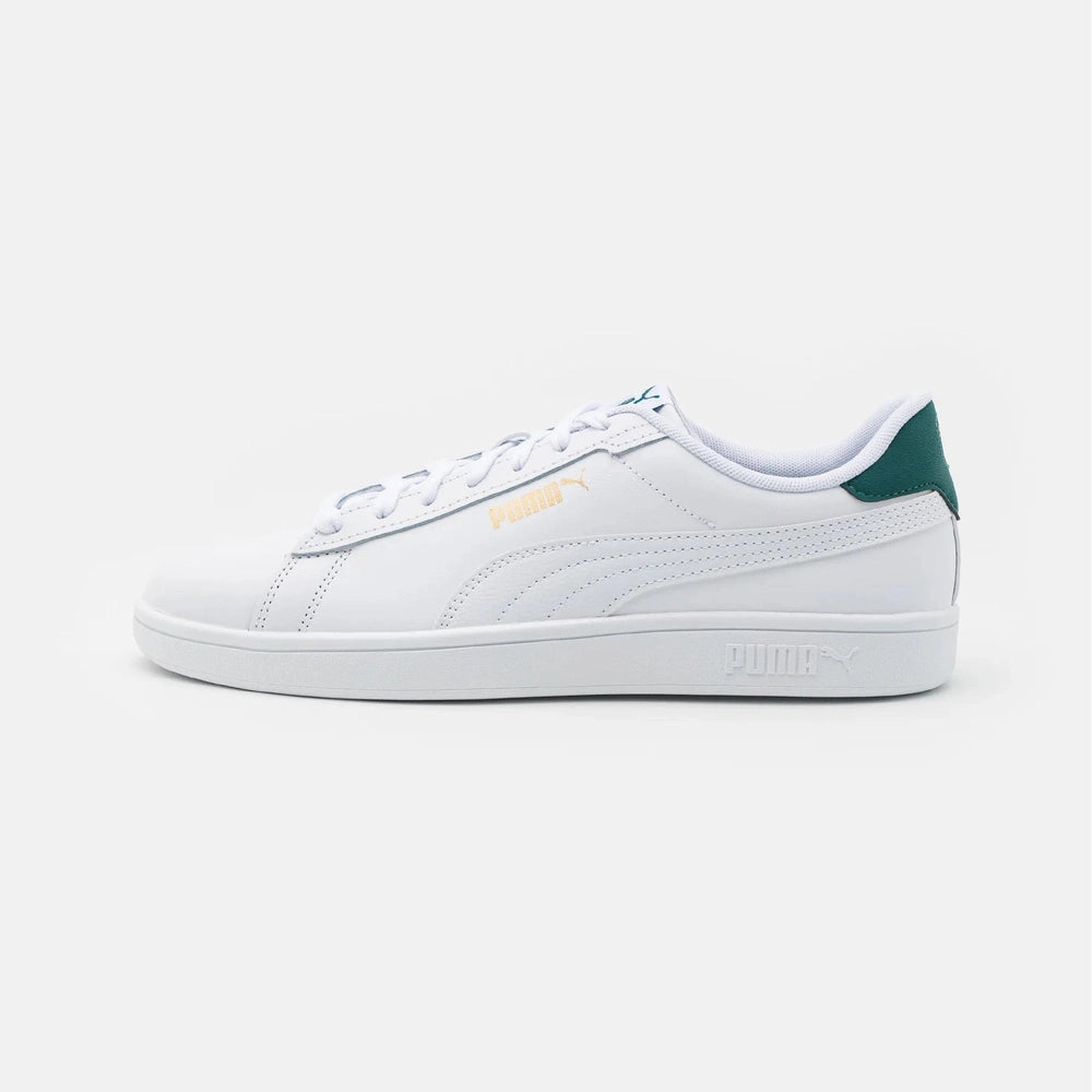 PUMA Smash 3.0 L, Scarpe da Ginnastica Adulto Unisex- Bianco, Bianco/Verde