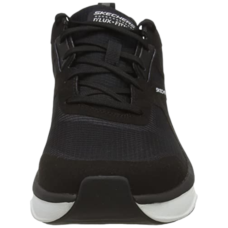 Scarpe da Ginnastica Uomo Skechers D'LUX Fitness, Rete Nera con Finiture Bianche