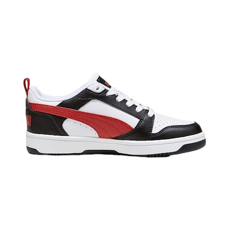 PUMA Rimbalzo V6 Lo Jr, Scarpe da Ginnastica, Bianco per Tutti i Tempi Rosso Nero