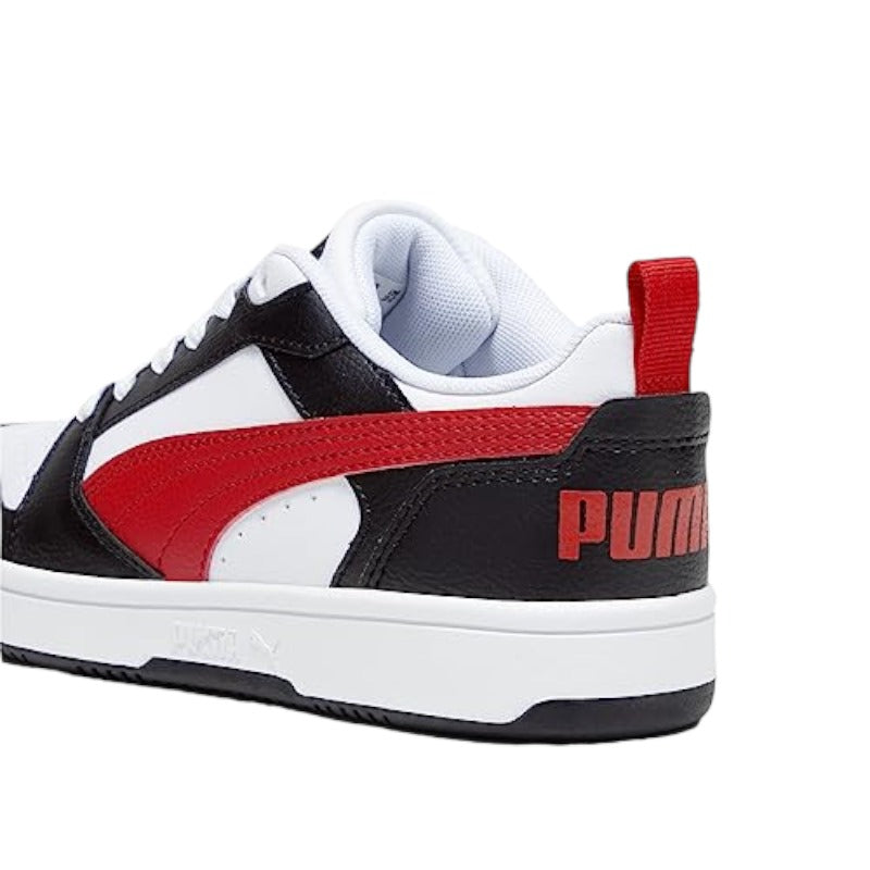 PUMA Rimbalzo V6 Lo Jr, Scarpe da Ginnastica, Bianco per Tutti i Tempi Rosso Nero