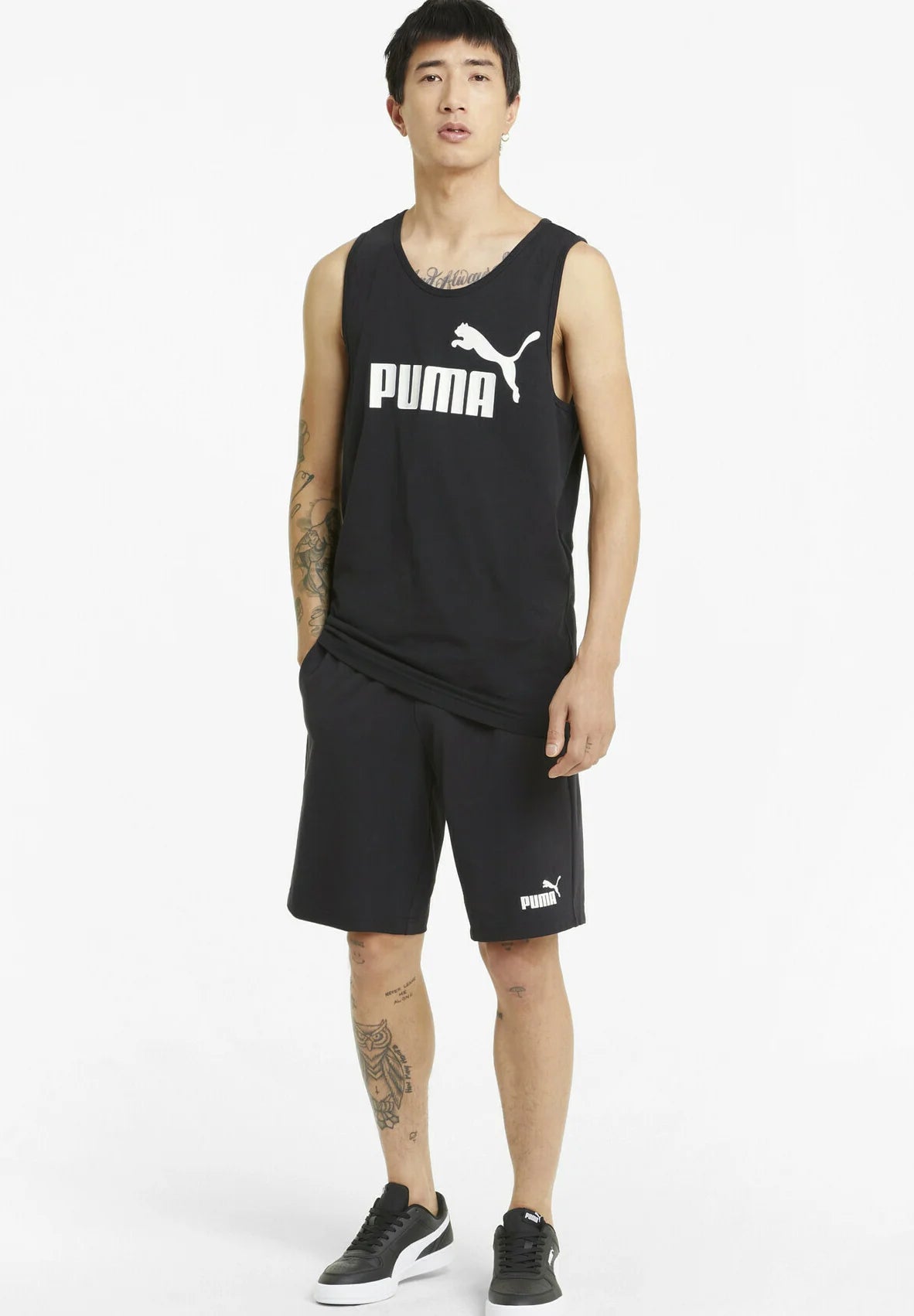 Puma ESS Jersey Shorts peacoat, Pantaloncini Uomo - Nero e Blu