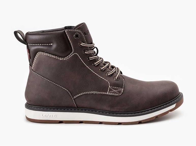 Levi's Marshall Boots, Scarponcini Da Uomo - Dark Brown, Medium Yellow