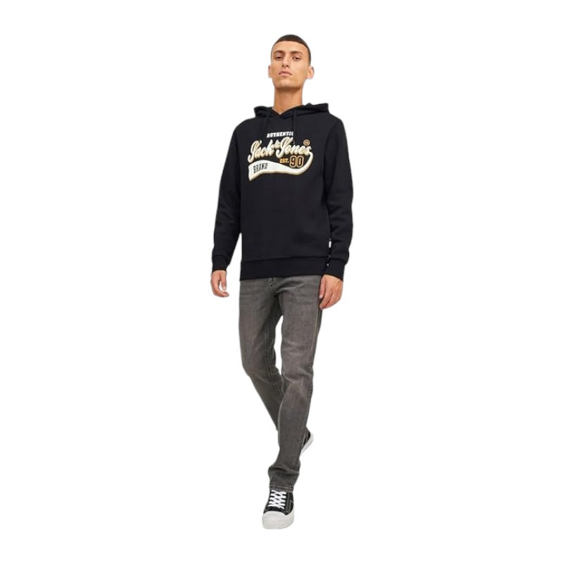 Jack & Jones A/S Jjelogo Sweat Hood 2 col 23/24 Noos Felpa con Cappuccio, Nero, M Uomo