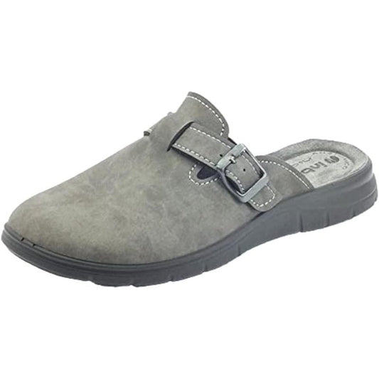 Inblu Pantofole da Uomo Classiche con Fibbia, Grigio