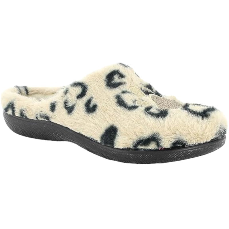 inblu Pantofole Donna Leopardate con Zampina, Ciabatte Invernali con Sottopiede Imbottito