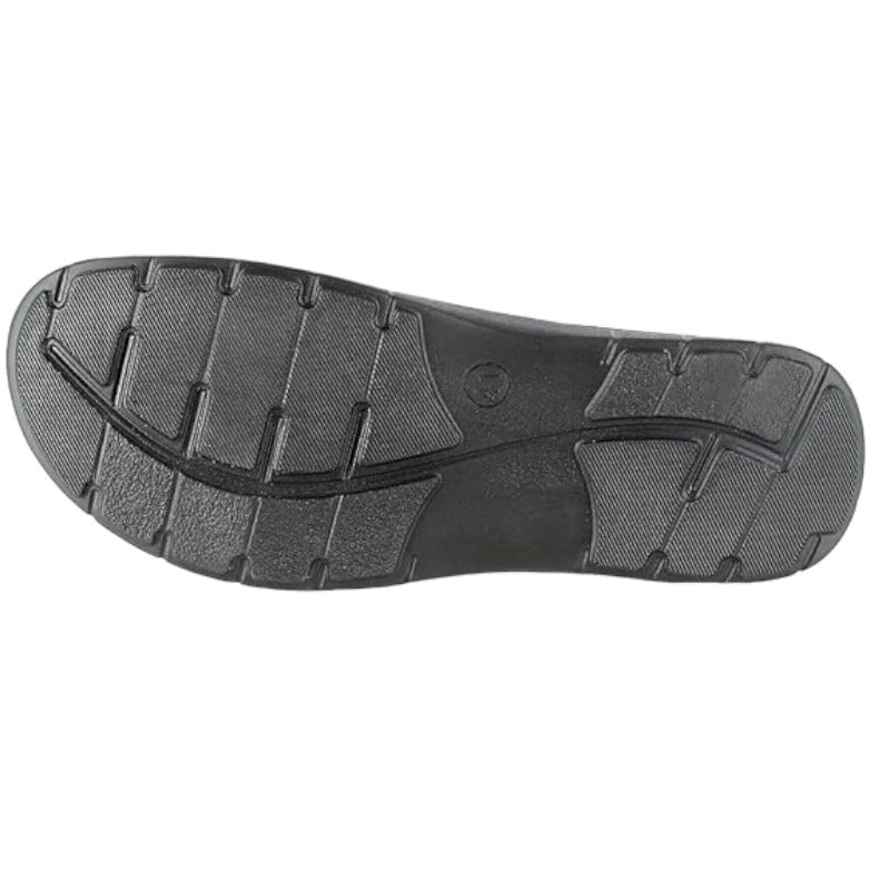 inblu Pantofole Uomo Logo, Ciabatte con Sottopiede Ergonomico in Vera Pelle e Suola Rialzata, 40/46, Grigio