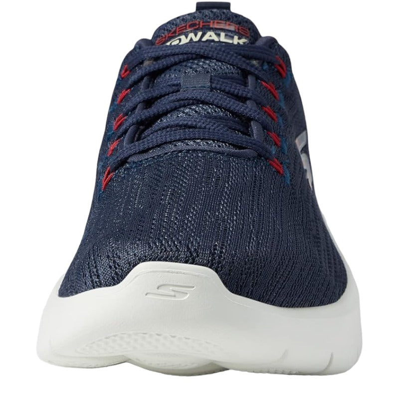 Skechers 216481 Nvrd, Scarpe da Ginnastica Uomo, Navy Textile Red Trim