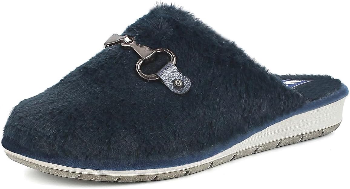 Pantofole inblu | Donna Fluffy con Fibbia, Calde e Morbide, Sottopiede Imbottito