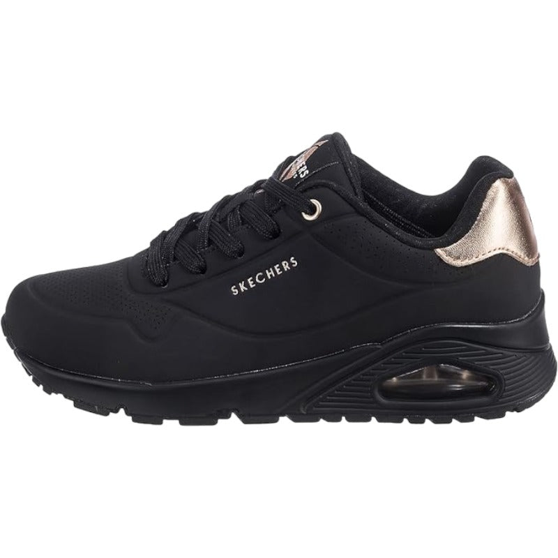 Skechers Uno- Golden Air, Sneakers Donna, Nero Shadow Black Gold