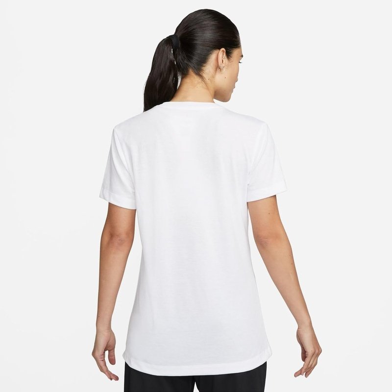 Nike Swoosh CW6967, T-shirt Donna - Bianco, Nero