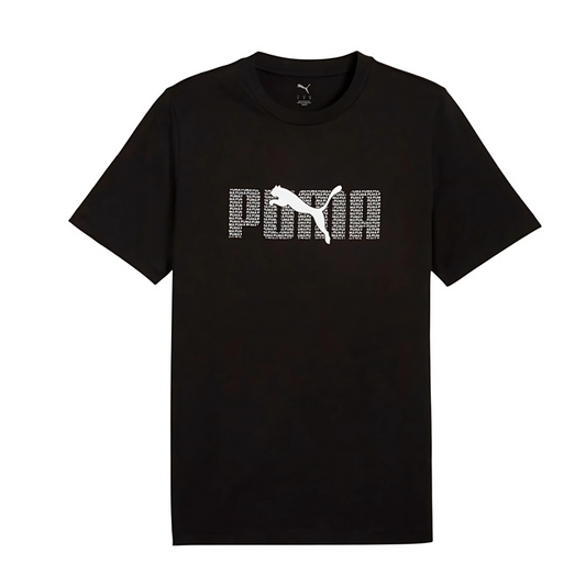 PUMA Essentials Logo Lab Tee, T-Shirt Uomo - Nero/Bianco, Rosso, Bianco, Navy/Rosso