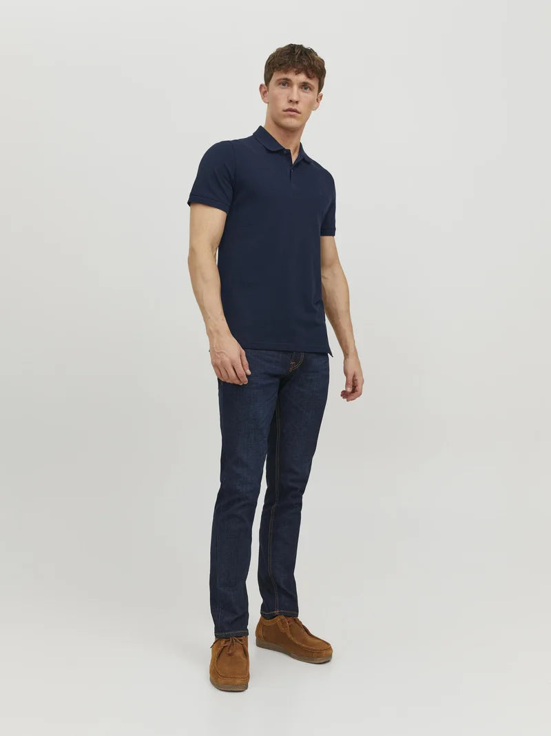 JACK & JONES, JJEBASIC POLO SS NOOS - Navy, Olive Green