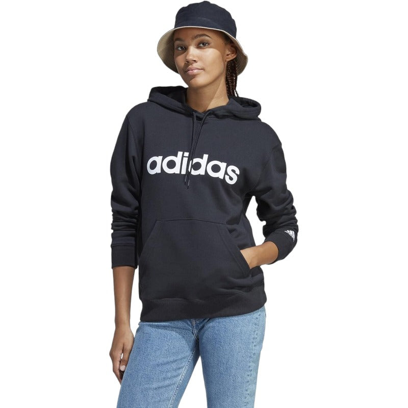 adidas Essentials Linear Hoodie Felpa con Cappuccio Donna