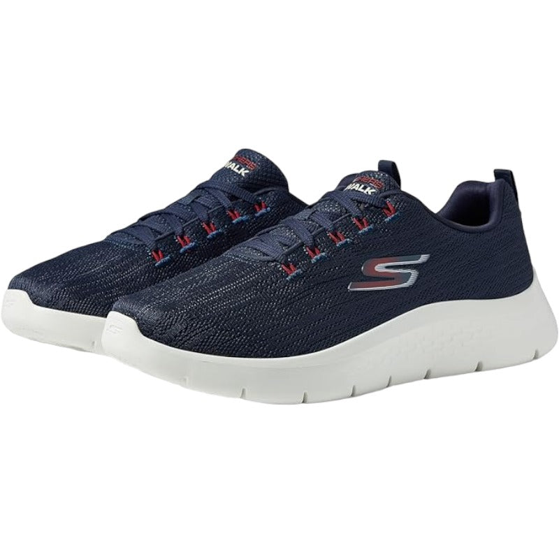 Skechers 216481 Nvrd, Scarpe da Ginnastica Uomo, Navy Textile Red Trim