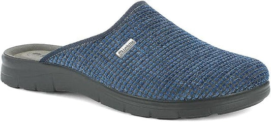 inblu Pantofole Uomo in Velluto, Ciabatte con Sottopiede Ergonomico in Vera Pelle, 40/46