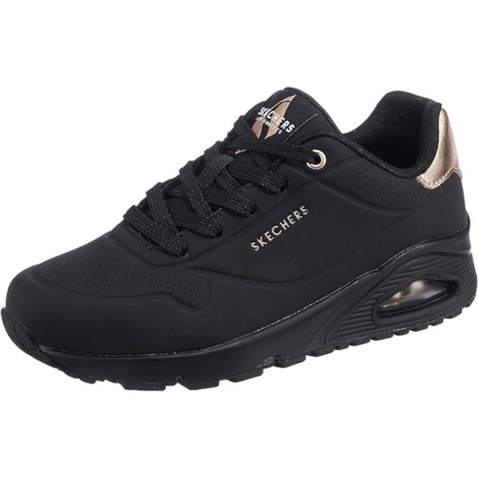 Skechers Uno- Golden Air, Sneakers Donna, Nero Shadow Black Gold