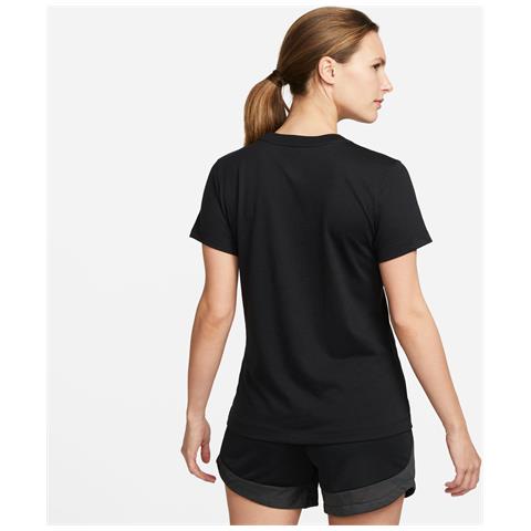 Nike Swoosh CW6967, T-shirt Donna - Bianco, Nero