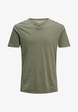 Upload the image to the Gallery viewer,JACK &amp; JONES JJESPLIT NECK TEE SS NOOS, T-shirt Uomo - Blu, Verde, Nero
