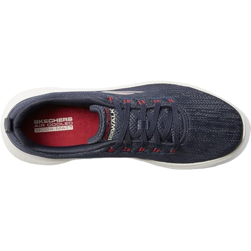 Skechers 216481 Nvrd, Scarpe da Ginnastica Uomo, Navy Textile Red Trim