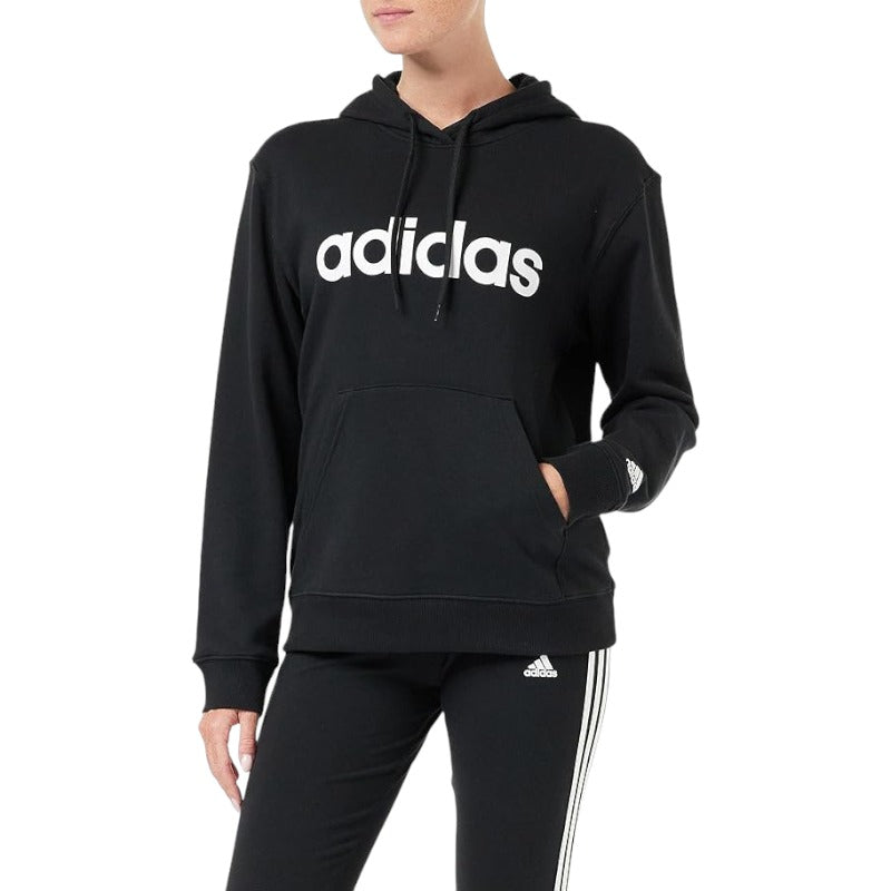 adidas Essentials Linear Hoodie Felpa con Cappuccio Donna