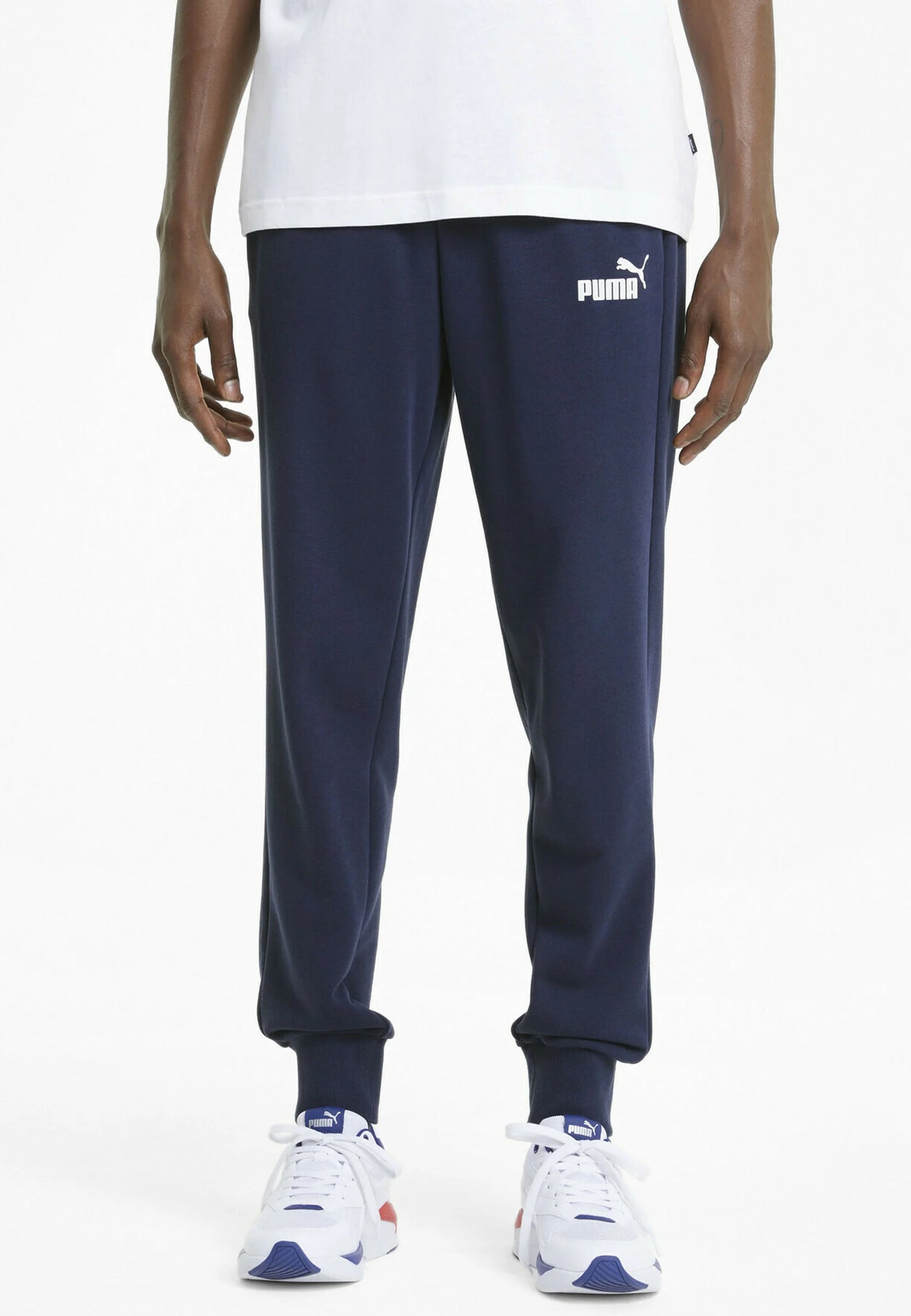 PUMA ESS Jersey Pants, Pantaloni Uomo - Nero, Blu